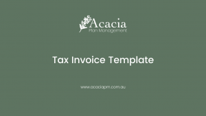 Acacia Plan Management Tax Invoice Template
