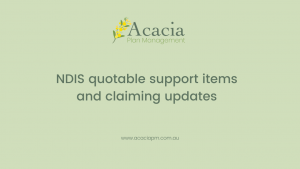 Acacia Plan Management quotable support items
